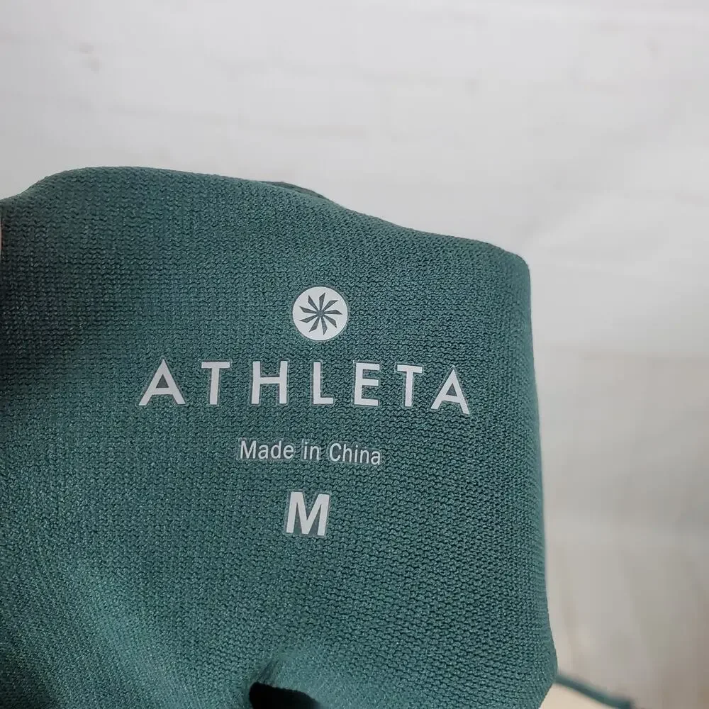 Athleta Aqualuxe Tankini Swimsuit Top Size M Bikini Bottoms Size L Halter Teal - Picture 11 of 16